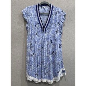 Poupette St. Barth Blue Sasha Mini Dress Women’s Large